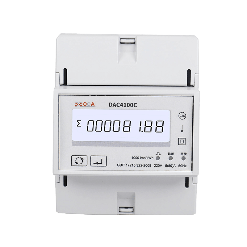 DAC4100C One Phase 2 Wires DIN Rail Modbus Smart Energy Meter with Relay