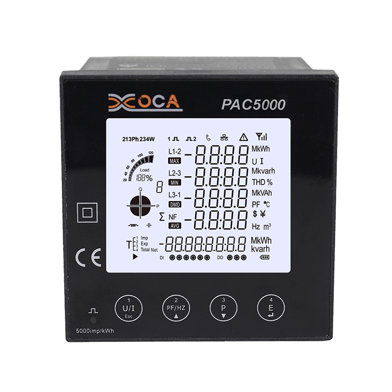 PAC5000 Big LCD Display Panel Digital Wireless Energy Meter Smart Meter