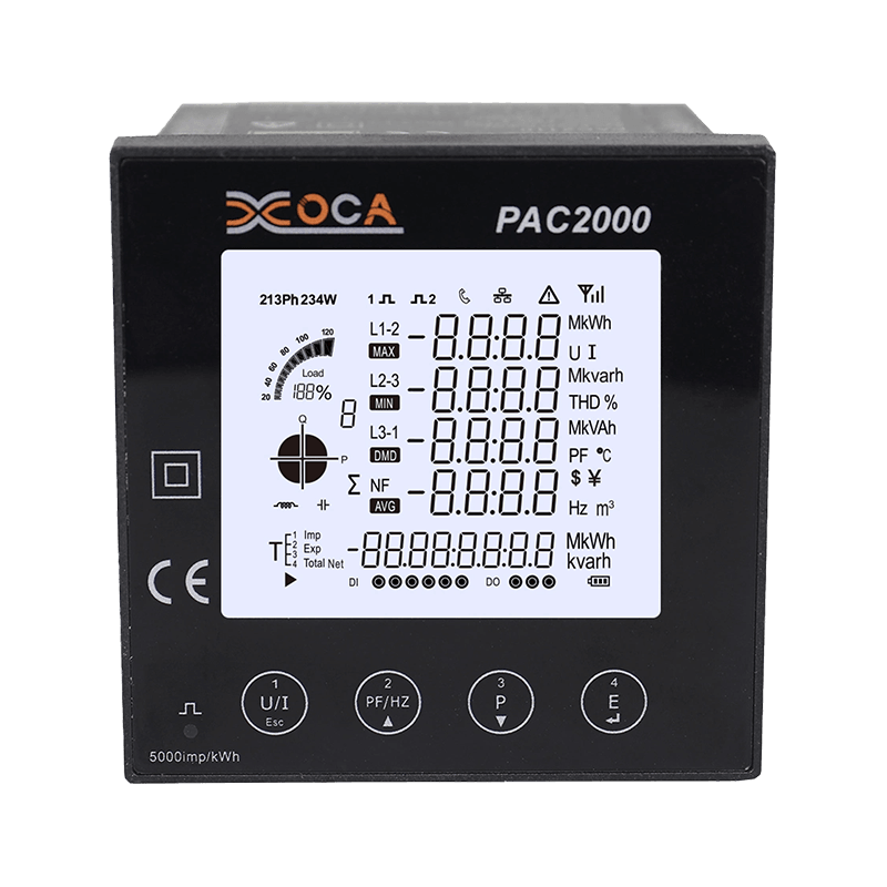 PAC2000 Multifunction Intelligent LCD Panel Digital Power Meter