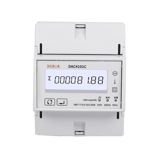 Dac4101C DIN Rail with Relay Prepaid Single Phase Modbus Electric Energy Meter