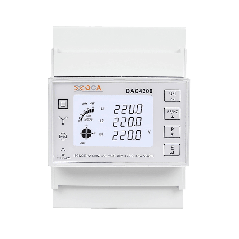 Dac4300 DIN Rail Three Phase with Transformer Energy Meter