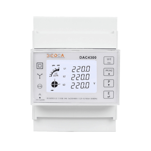 Dac4300 DIN Rail Three Phase with Transformer Energy Meter