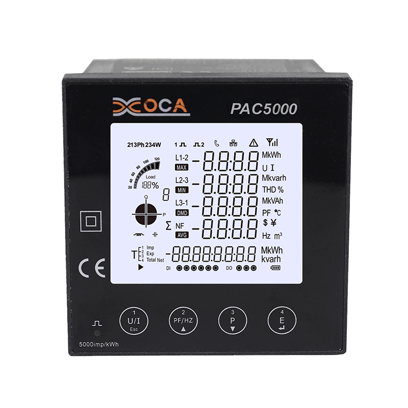 PAC5000 Big LCD Display Panel Digital Wireless Energy Meter Smart Meter