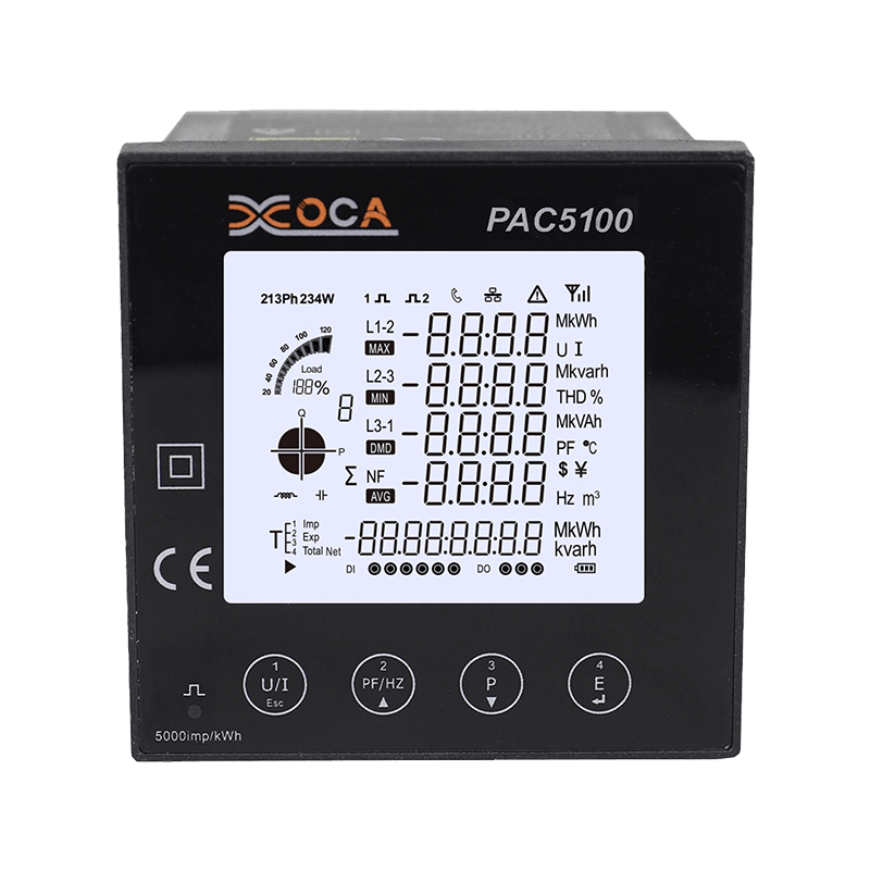 PAC5100 Wireless LCD Panel Intelligent Electric Power Meter