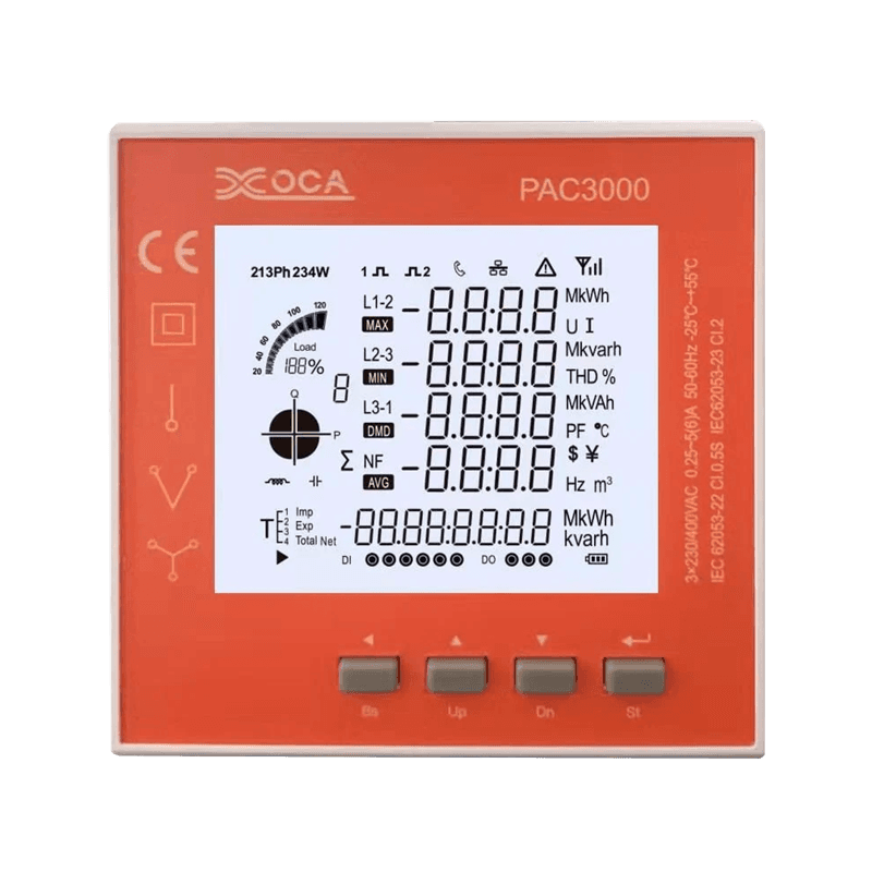 PAC3000 LCD Intelligent Panel Power Meter